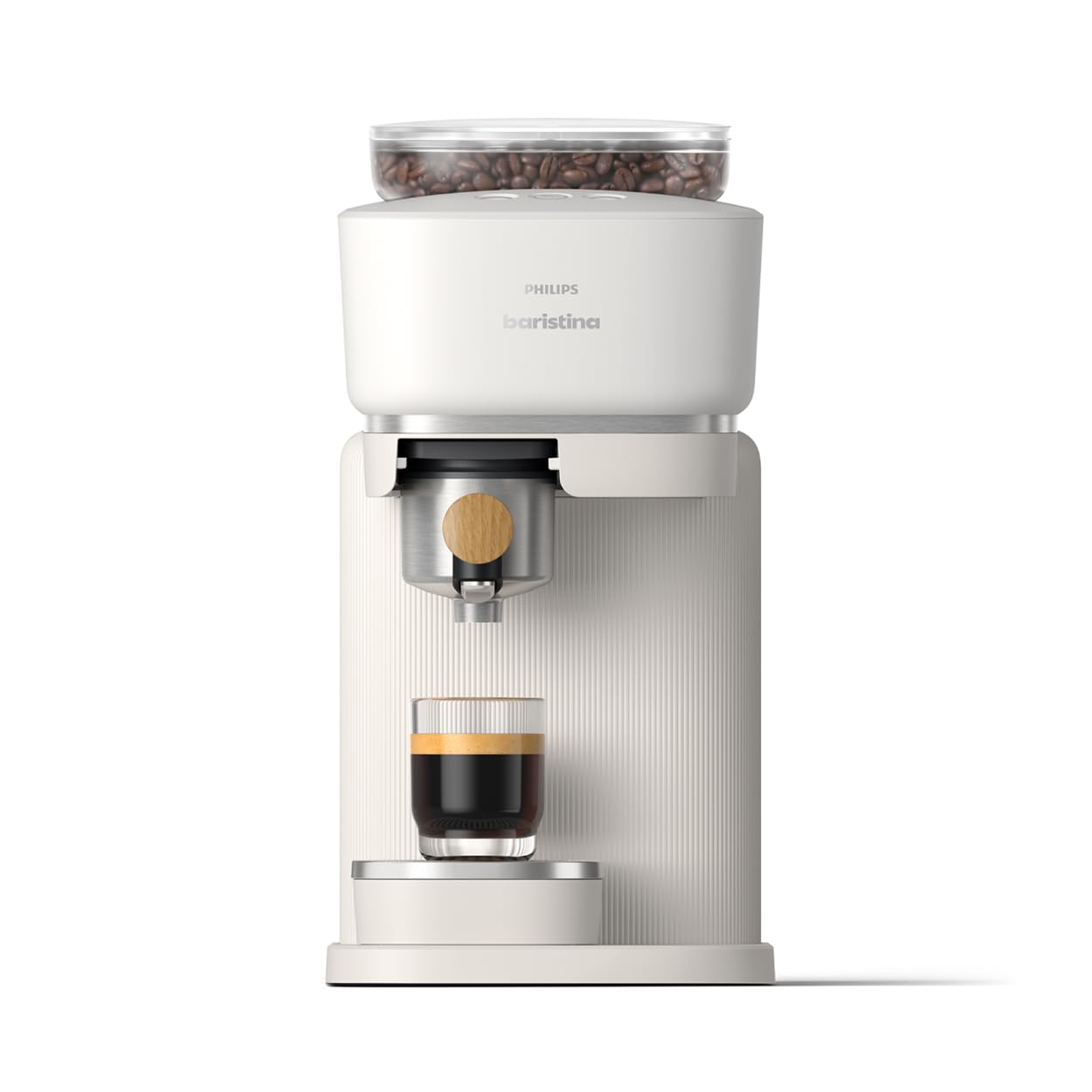 Philips Baristina Espresso Machine, Grind, Tamp & Brew Coffee Beans in One Swipe, Compact, 16 Bar P…
