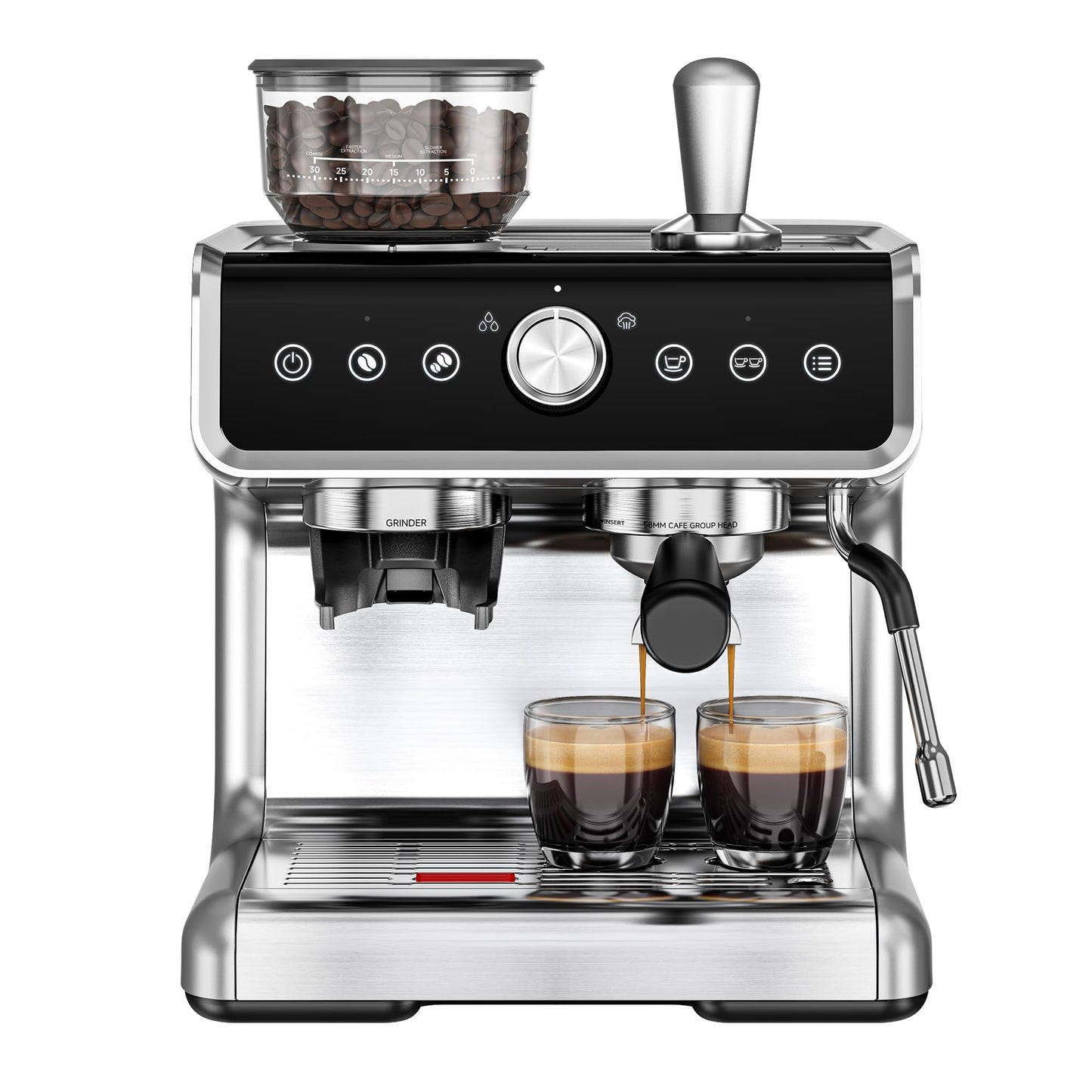 EUHOMY Espresso Machine with Grinder, 20 Bar Professional Espresso Coffee Maker for Home,with Milk …