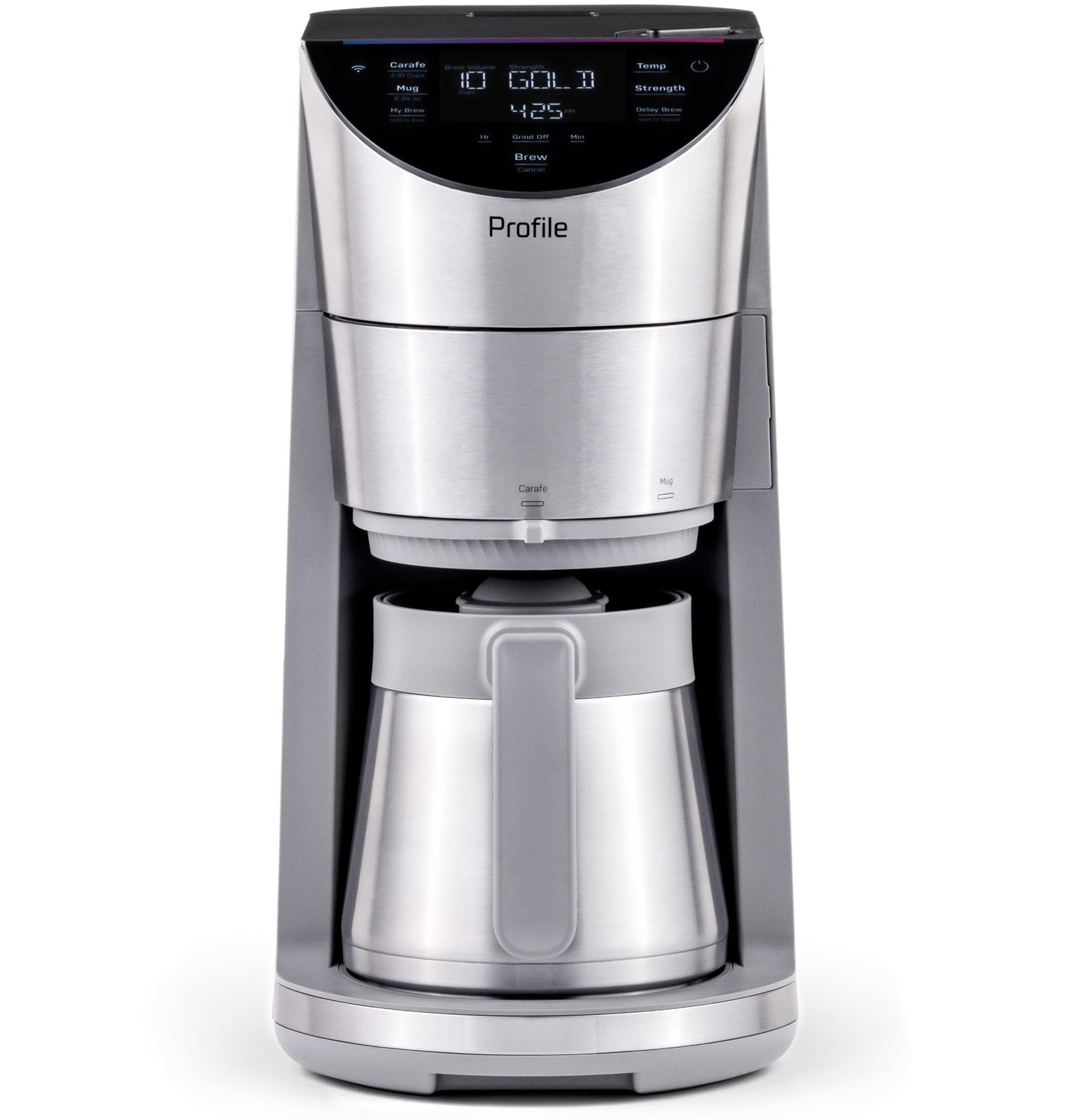 GE Profile Smart Grind & Brew Coffee Maker w/Podless Single Serve, 90oz Water Reservoir, 10 Cup The…