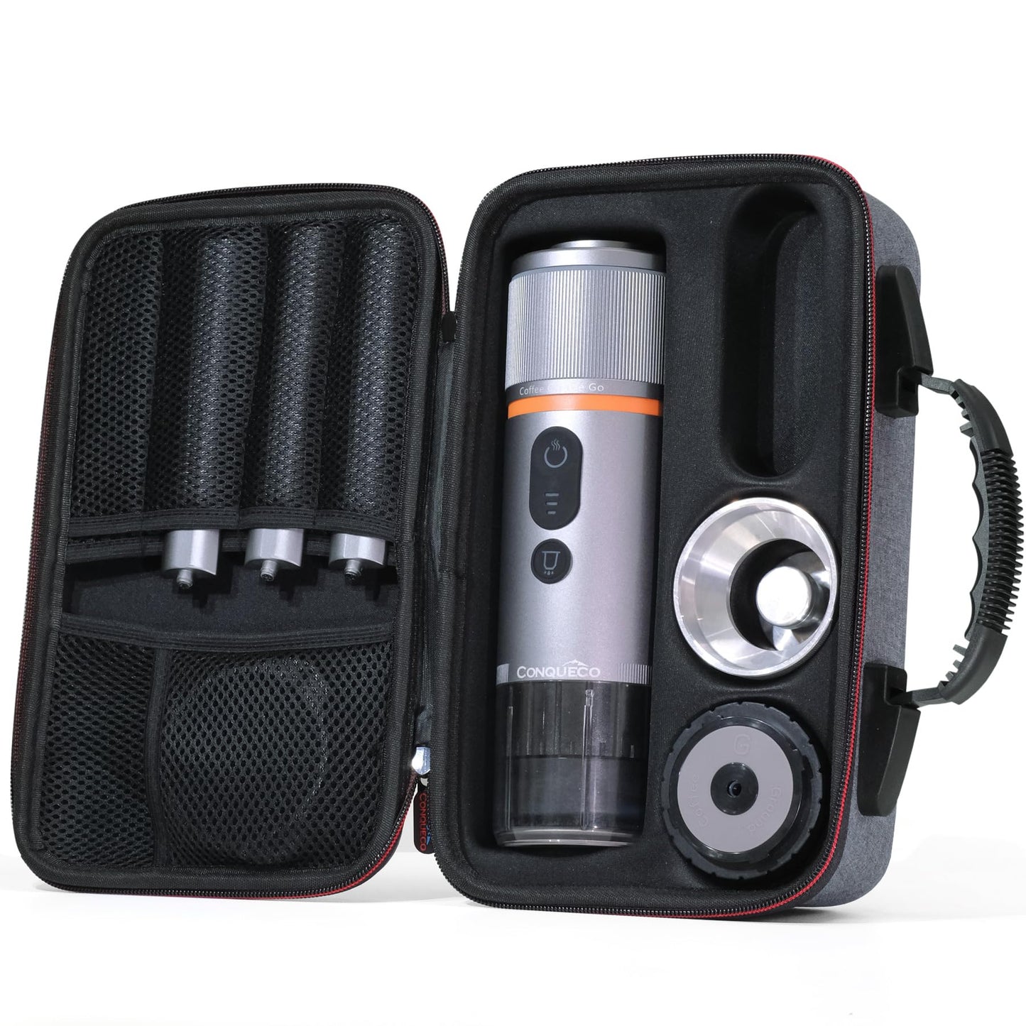 CONQUECO Portable Espresso Machine Travel: 12v Car Coffee Maker Set with Battery for Camping - Smal…