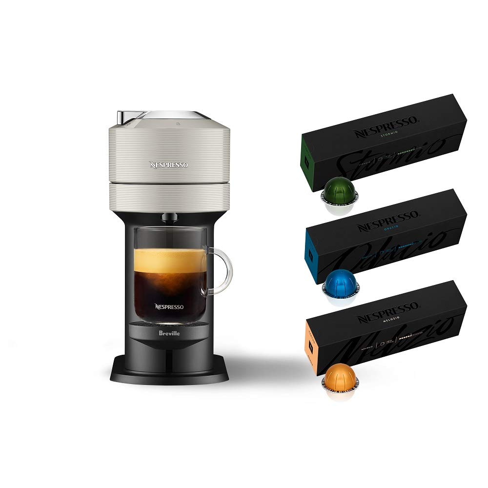Nespresso Vertuo Next Coffee & Espresso Machine NEW by Breville, Light Grey, Coffee Maker and Espre…