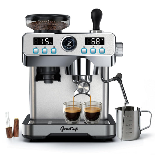 Espresso Machine with Grinder 20 Bar Professional Expresso Coffee Machines for Home Customizable 19…