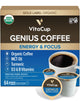 VitaCup Organic Genius Keto Coffee Pods, Increase Energy & Focus w/MCT Oil, Turmeric, B Vitamins, D…
