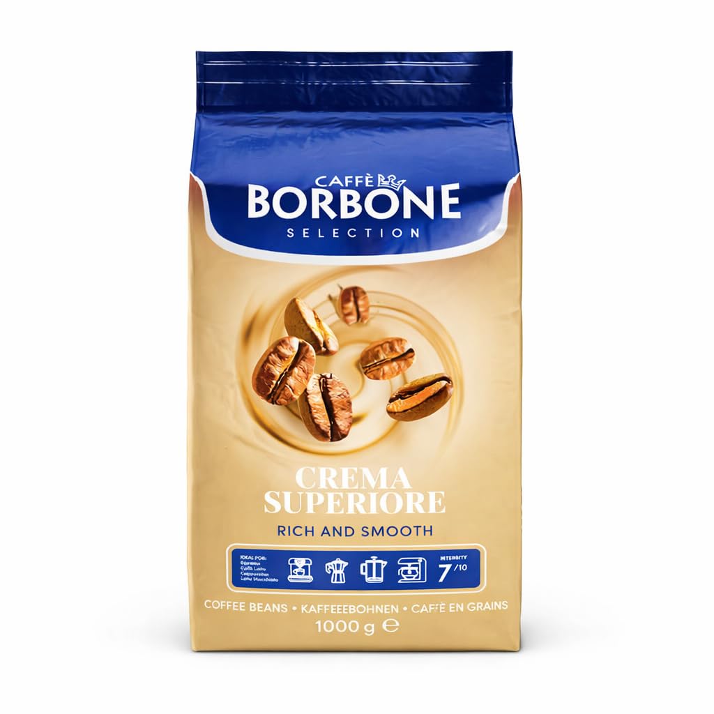 Caffè Borbone Crema Superiore Whole Bean Coffee, Arabica and Robusta Blend, Medium Roast, 2.2 lb Ba…