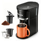 Horavie Small Single Serve Coffee Maker, Fast Brew One Cup Coffee Machine for K Cup and Grounds, 6 …