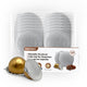 Reusable Pods for Nespresso Capsules VertuoLine, 100pcs Refillable Aluminum Covers Foil Seals Lids …