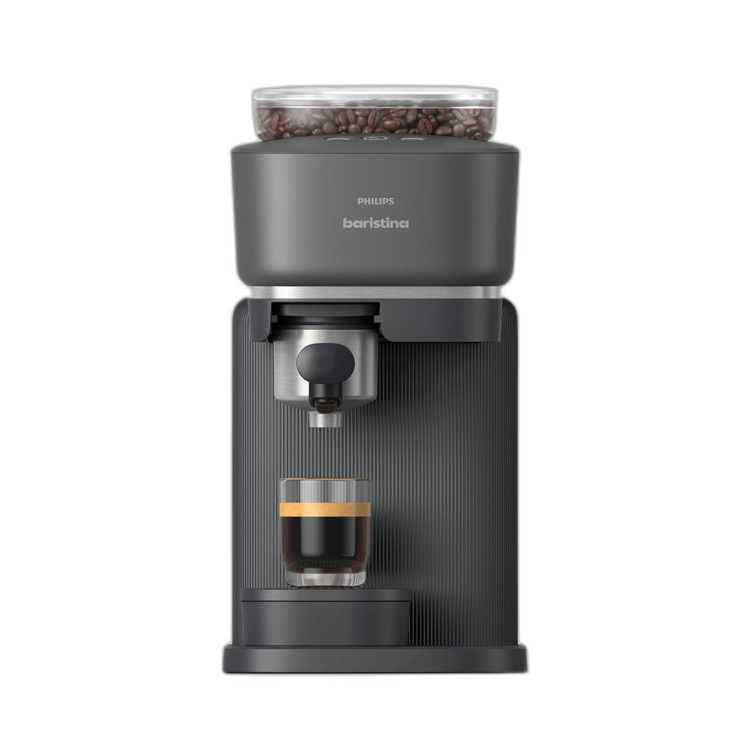 Philips Baristina Espresso Machine, Grind, Tamp & Brew Coffee Beans in One Swipe, Compact, 16 Bar P…