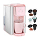 Mecity Pink Coffee Maker 3-in-1 Single Serve Coffee Machine, For Flat Bottom Coffee Capsule, Ground…