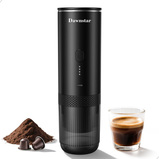 Portable Electric Espresso Machine for Travel, 86.6 Watt 2-In-1 Travel Coffee Maker for Max 10g Cof…