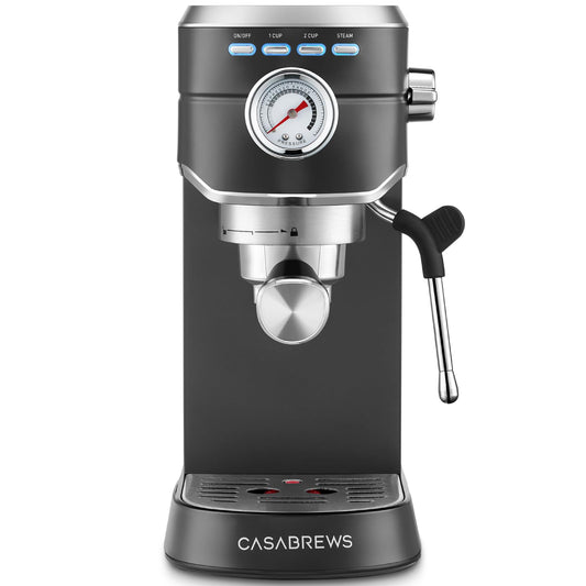 CASABREWS CM5418 Espresso Machine 20 Bar, Stainless Steel Espresso Maker with Milk Frother, Compact…