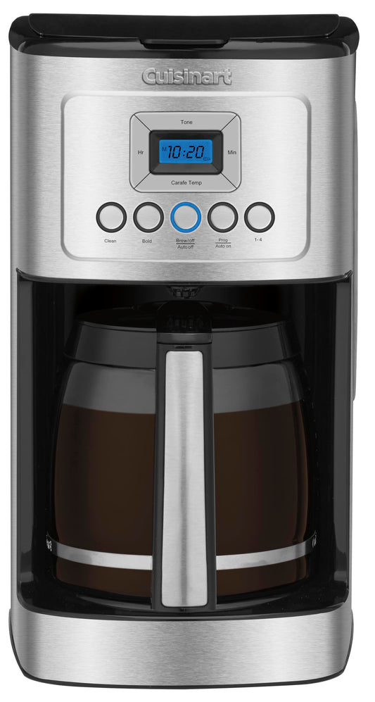 Cuisinart 14-Cup Coffee Maker, Programmable PerfecTemp Glass Carafe Coffee Machine with 1-4 Cup Set…