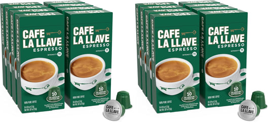 Cafe La Llave Latin Style Espresso Pods, Dark Roast, Compatible with Nespresso Original Line, 80 Co…