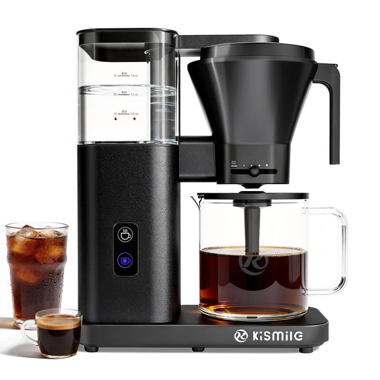 Kismile 8 Cup Drip Coffee Maker, SCA Certified Hot & Cold Brew Coffee Machine, Fast Heating to 197–…