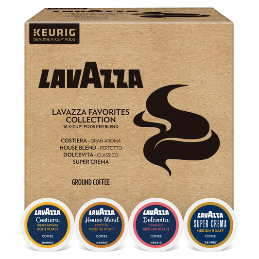 Lavazza Favorites Collection Variety Pack, Single Serve Keurig® K-Cup® Pods, Light and Medium Roast…