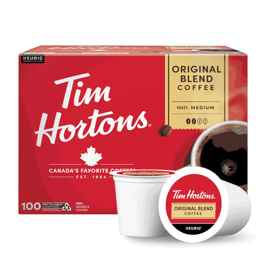 Tim Hortons Original Blend, Medium Roast Coffee, Single-Serve K-Cup Pods Compatible with Keurig Bre…