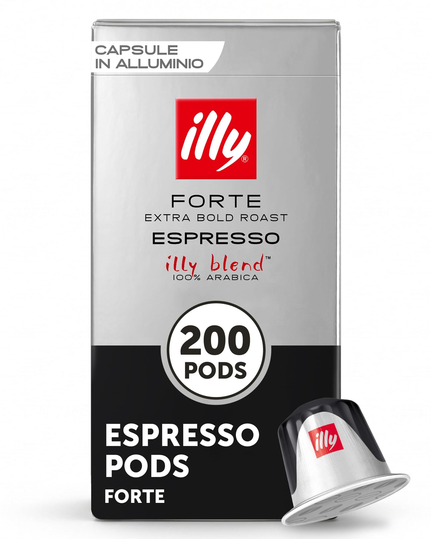 illy Espresso Compatible Capsules, Coffee Pods for Nespresso Original Line Machine, Forte Dark Roas…