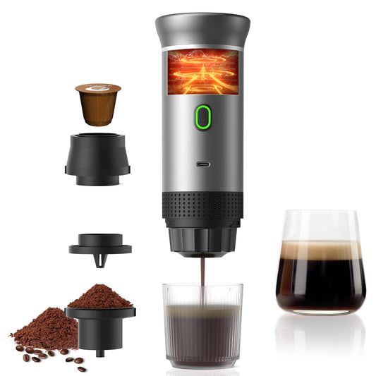 Portable Espresso Machine for Travel, Travel Coffee Maker 20-Bar Extraction, 150 ML，Coffee Maker Se…