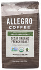 Allegro Coffee Decaf Organic French Roast Whole Bean Coffee, 12 Ounce (Pack of 1)
