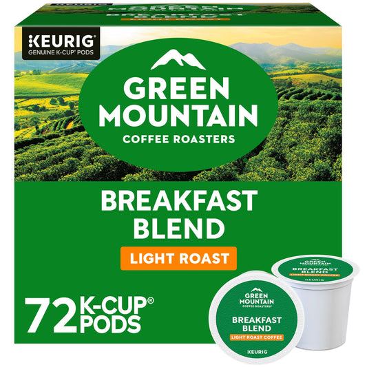Green Mountain Coffee Roasters Breakfast Blend, Single-Serve Keurig K-Cup Pods, Light Roast Coffee …