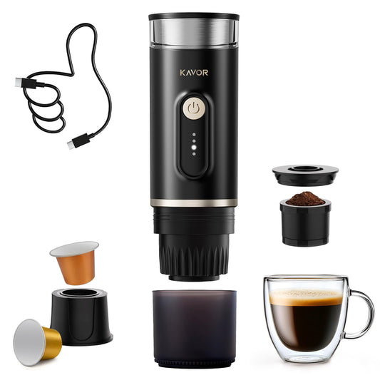 Portable Espresso Machine, 2-in-1 Travel Coffee Maker with 7800mAh Hot/Cold Brew & Fast Self-Heat, …