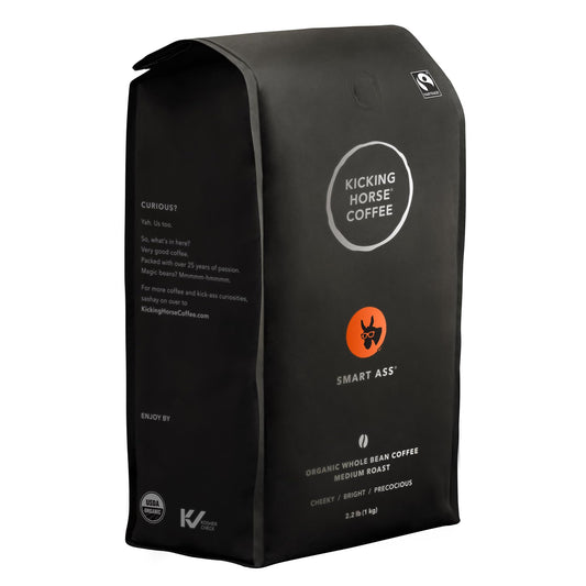 Kicking Horse Coffee, Smart Ass, Medium Roast, Whole Bean, 2.2 Pound - Certified Organic, Fairtrade…