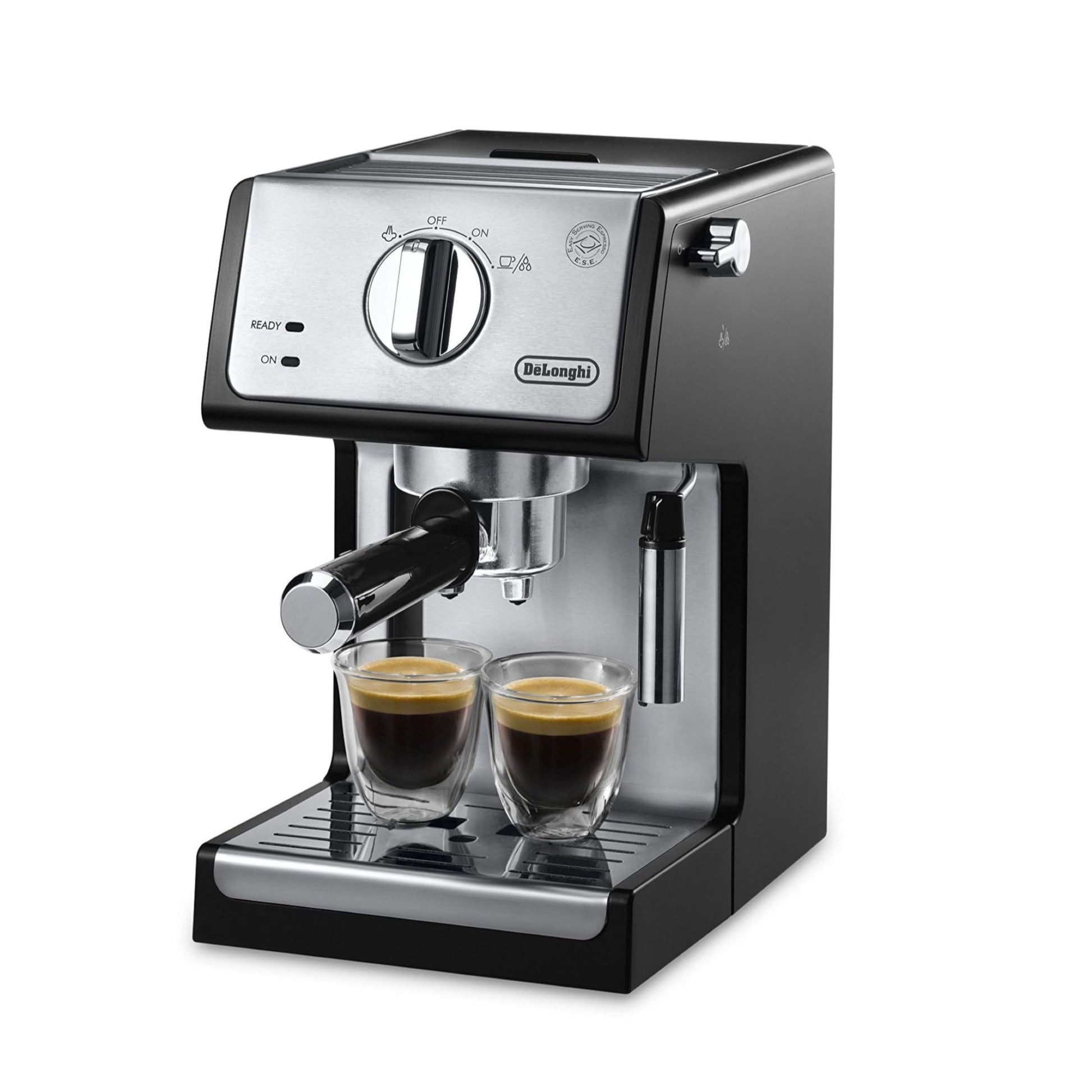 De'Longhi 15-Bar Pump Espresso Machine with Milk Frother & Temperature Control - Compact Home Baris…