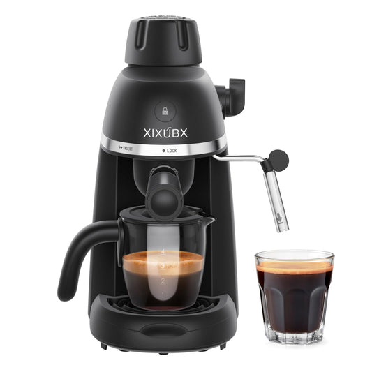 XIXUBX Coffee Machine, 3.5 Bar Espresso & Cappuccino Machine with Steam Wand, Compact Design Coffee…