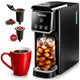 Horavie Hot and Iced Single Serve Coffee Maker, for K-Pod and Grounds, Strong Brew Setting, 6-12 Oz…