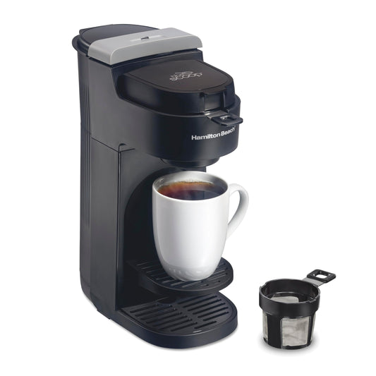 Hamilton Beach The Scoop Single Serve Coffee Maker & Fast Grounds Brewer for 8-14oz. Cups, Brews in…