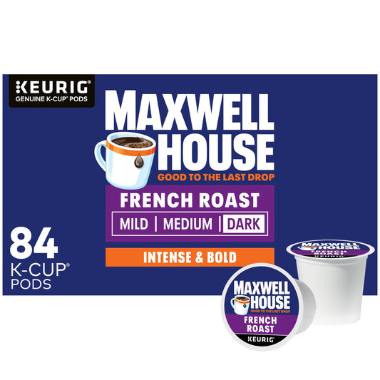 Maxwell House French Roast Dark Roast K-Cup Coffee Pods, 84 ct Box
