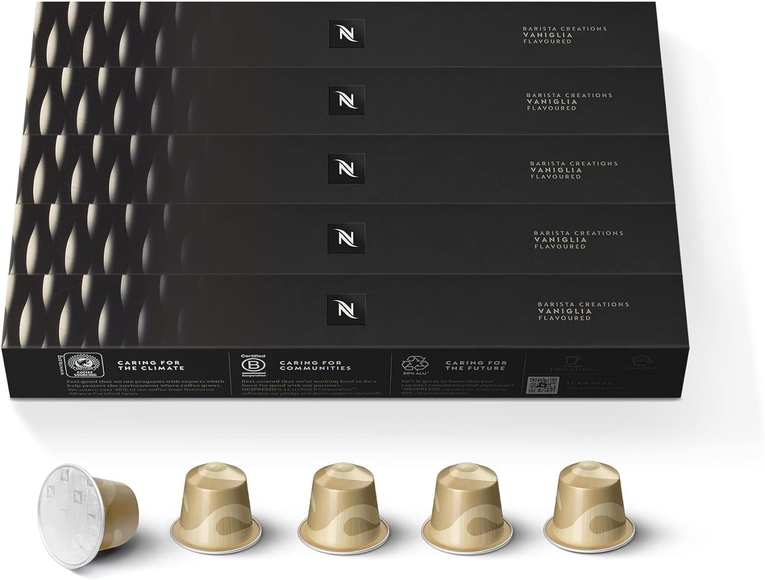 Nespresso Capsules Original Line, Vaniglia, Medium Roast Espresso Coffee, 50 Count Espresso Coffee …