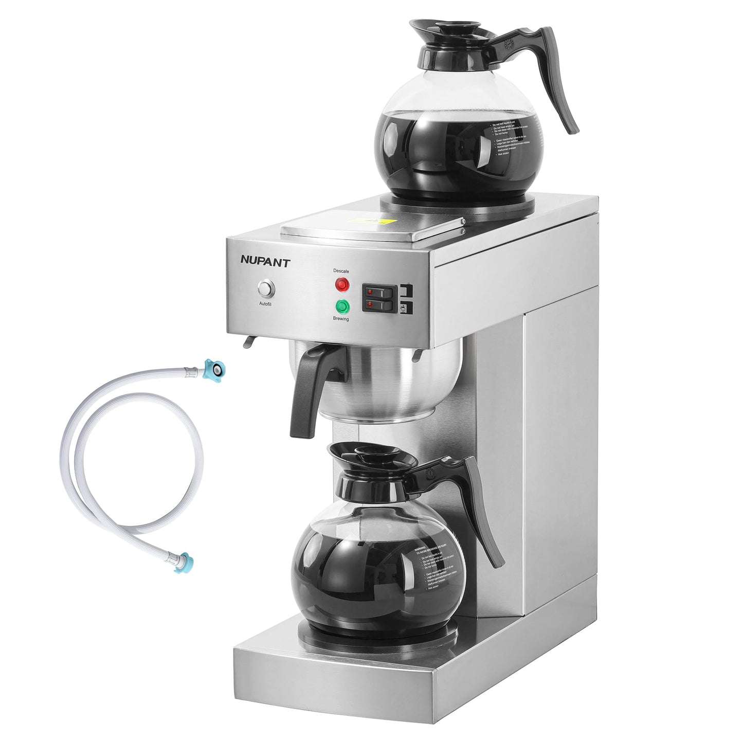 NUPANT 12-Cup Commercial Coffee Maker with Water Line 1.8L Auto-Filling Drip Coffee Maker Machine w…