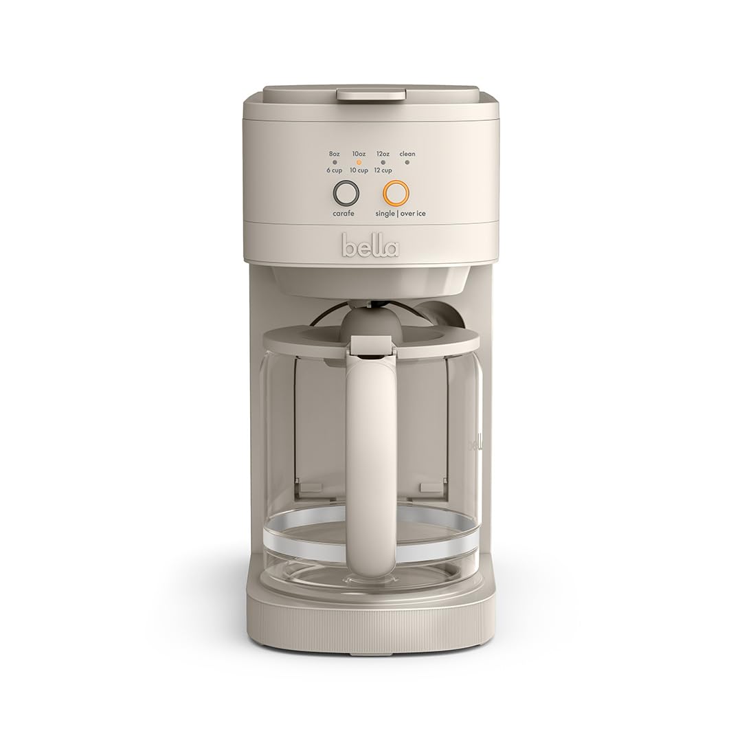 BELLA VersaBrew 2-in1 Coffee Maker, K-Cup compatible, Brew 3 Sizes Carafes & Single Serve Cups, Dis…