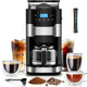 Kismile Drip Coffee Maker with Built-in Grinder, 10-Cup Grind and Brew Coffee Machine with Timer, D…