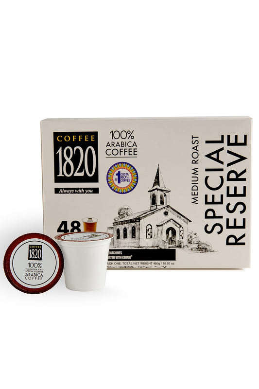 Café 1820 Special Reserve Ground Coffee Cups, Premium Costa Rican Blend, 100% Arabica, Medium/Dark …
