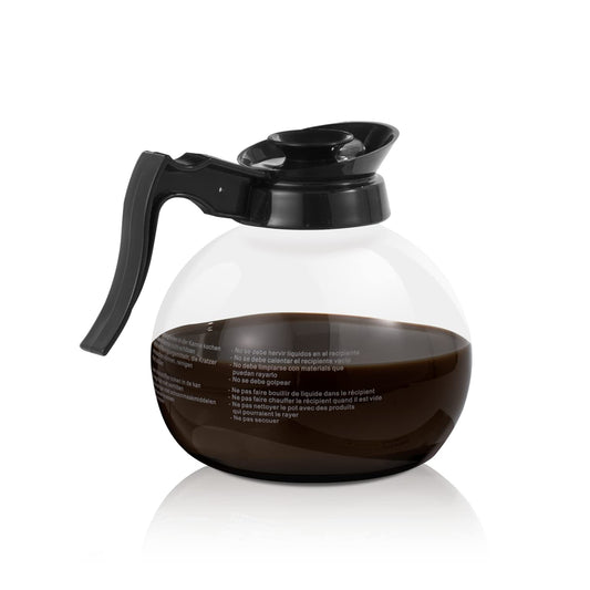SYBO Coffee Pot Decanter, 12-Cup Glass Coffee Decanter Black