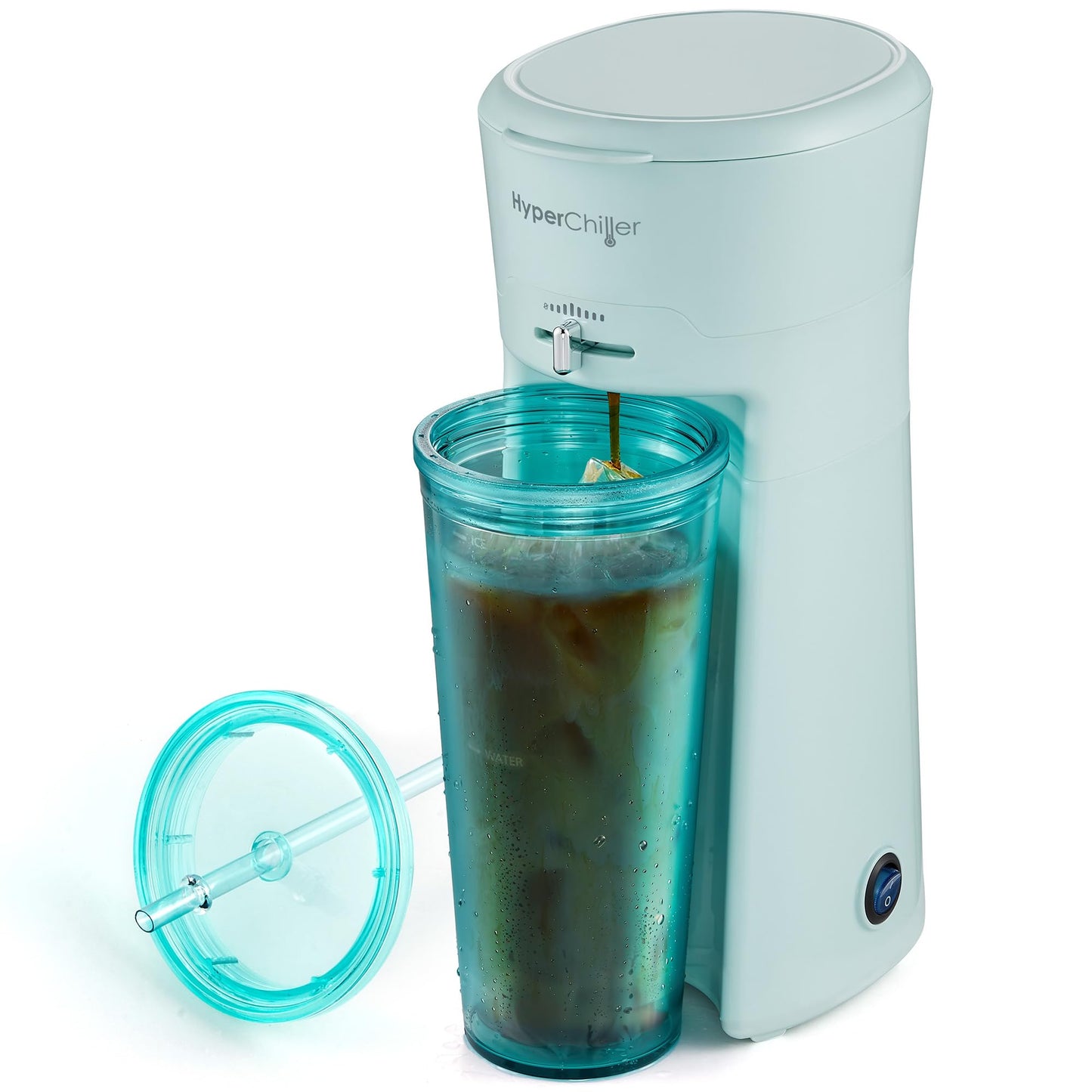 HyperChiller EHC824 Iced & Hot Coffee Maker, Adjustable Flow/Strength Lever, Includes 20 Oz. Tumble…