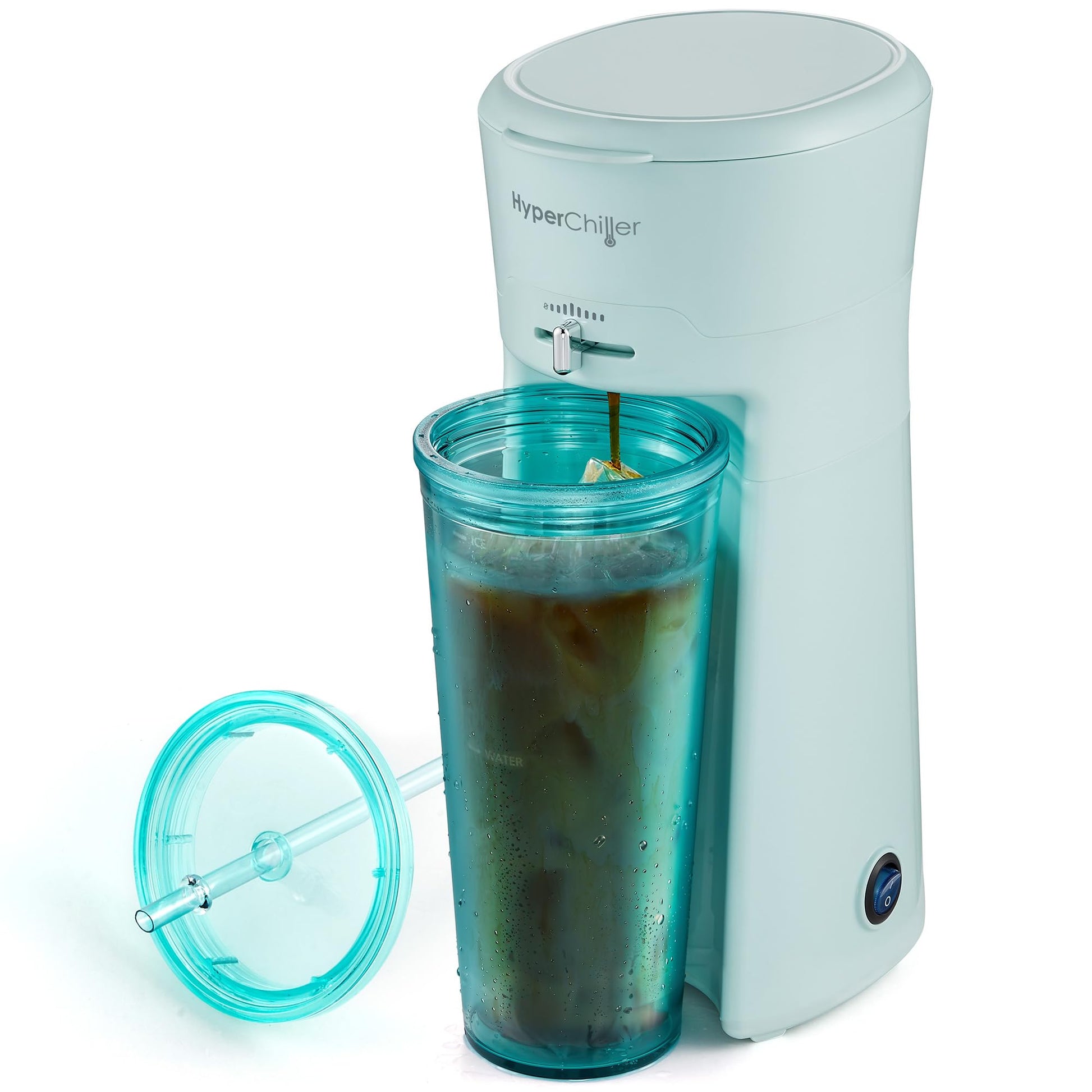 HyperChiller EHC824 Iced & Hot Coffee Maker, Adjustable Flow/Strength Lever, Includes 20 Oz. Tumble…
