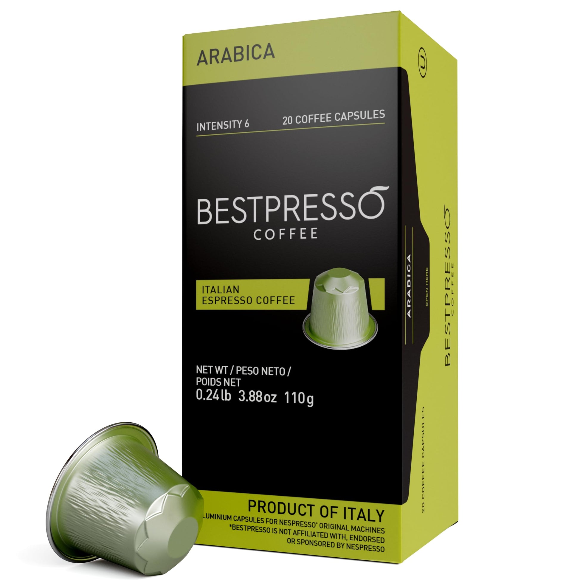 Coffee for Nespresso Original Machine 120 pods Certified Genuine Espresso Arabica Blend (Light Inte…