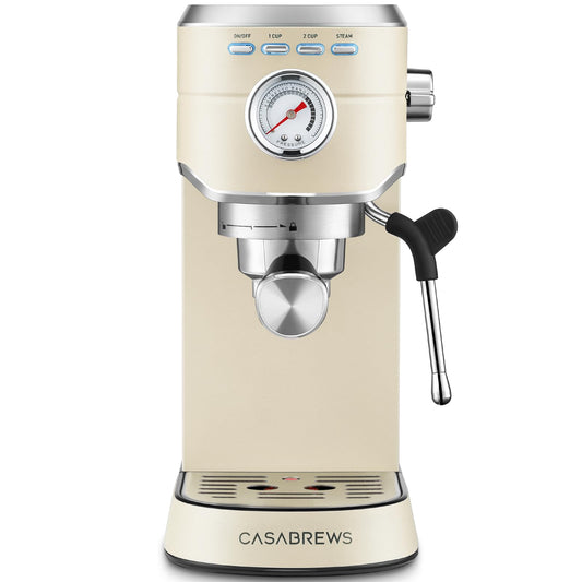 CASABREWS CM5418 Espresso Machine 20 Bar, Small Espresso Maker with Milk Frother Steam Wand, Stainl…
