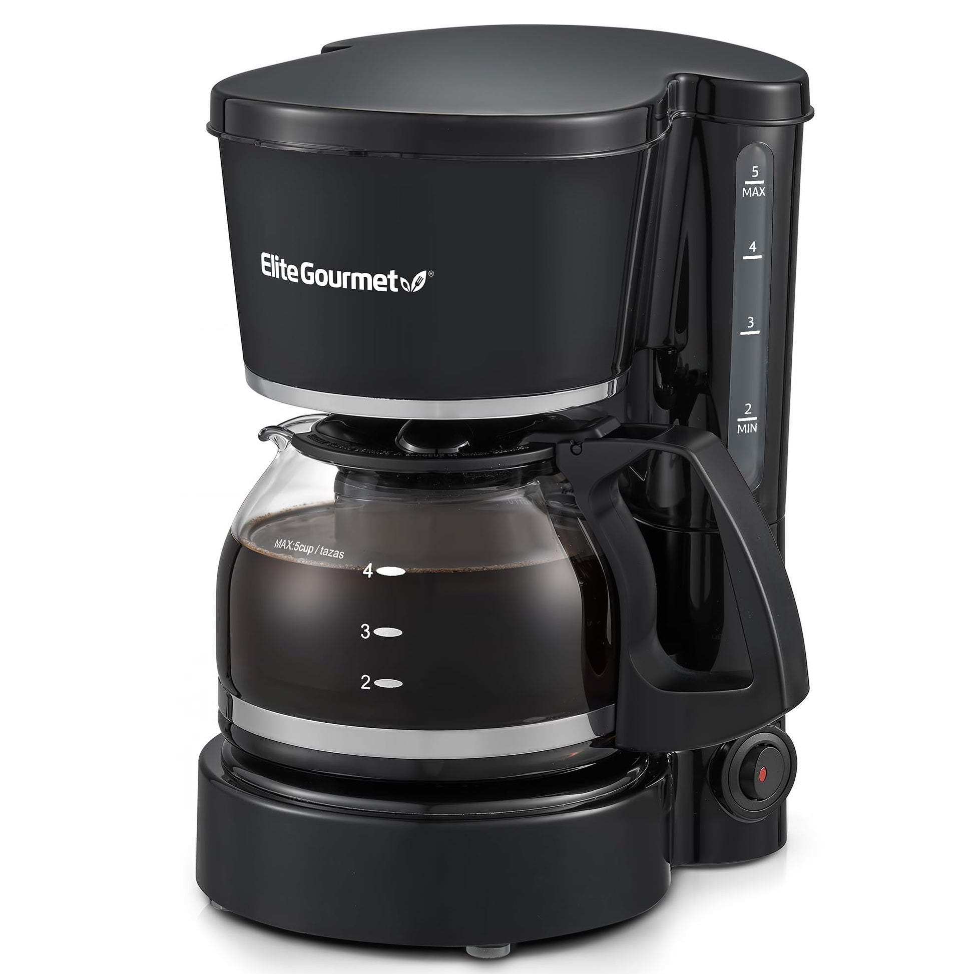 Elite Gourmet EHC-5055 Automatic 5-Cup Brew & Drip Coffee Maker with Pause N Serve Reusable Filter,…