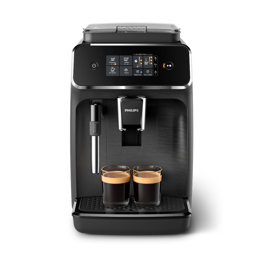 Philips 2200 Series Fully Automatic Espresso Machine, Classic Milk Frother, 2 Coffee Varieties, Int…