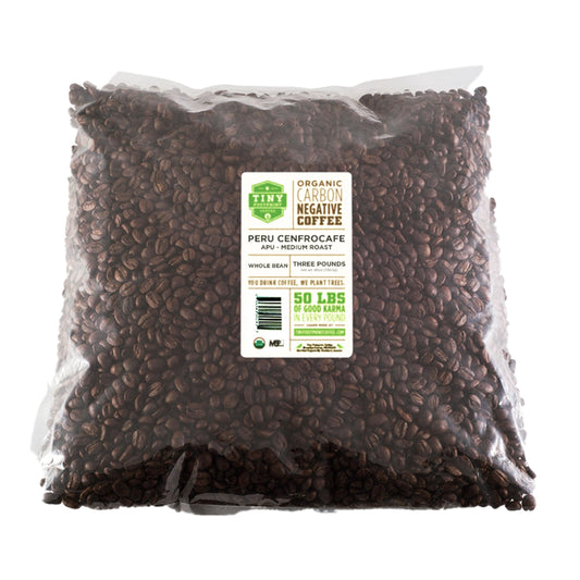 Tiny Footprint Coffee - Fair Trade Organic Peru APU Medium Roast - Whole Bean Coffee, USDA Organic …