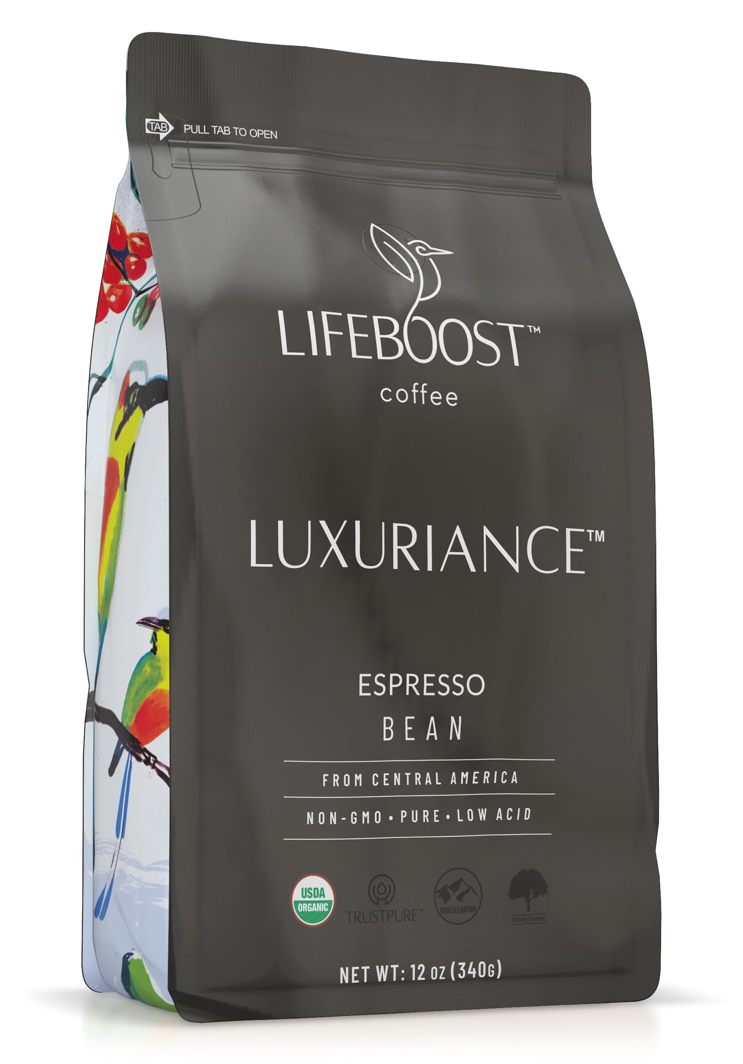 Lifeboost Organic Espresso Whole Bean Coffee - Low Acid Espresso Coffee, Non-GMO, USDA Organic, Sin…