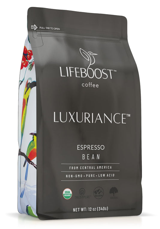 Lifeboost Organic Espresso Whole Bean Coffee - Low Acid Espresso Coffee, Non-GMO, USDA Organic, Sin…