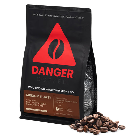 Danger Coffee by Dave Asprey, Remineralized, Mold Free & Lab Tested Whole Bean Coffee, Medium Roast…