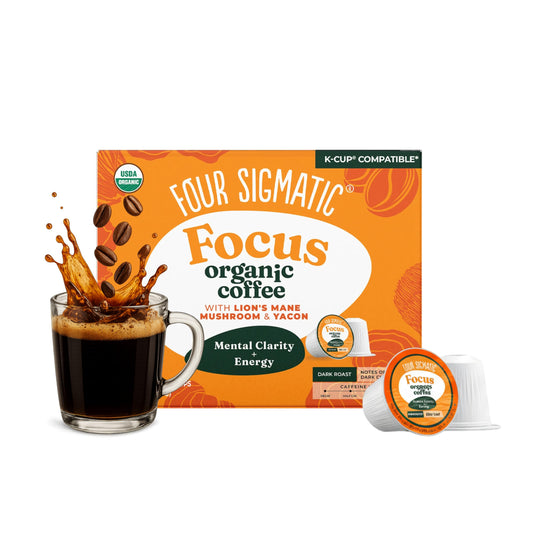 Four Sigmatic Mushroom Coffee K-Cups | Organic Dark Roast Coffee with Lion’s Mane Mushroom Powder &…