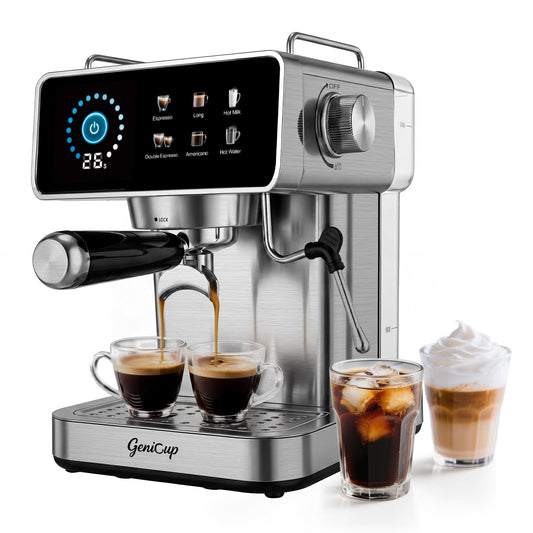 Touchscreen Espresso Machines with Timer 20 Bar Expresso Coffee Machines Professional Stainless Ste…