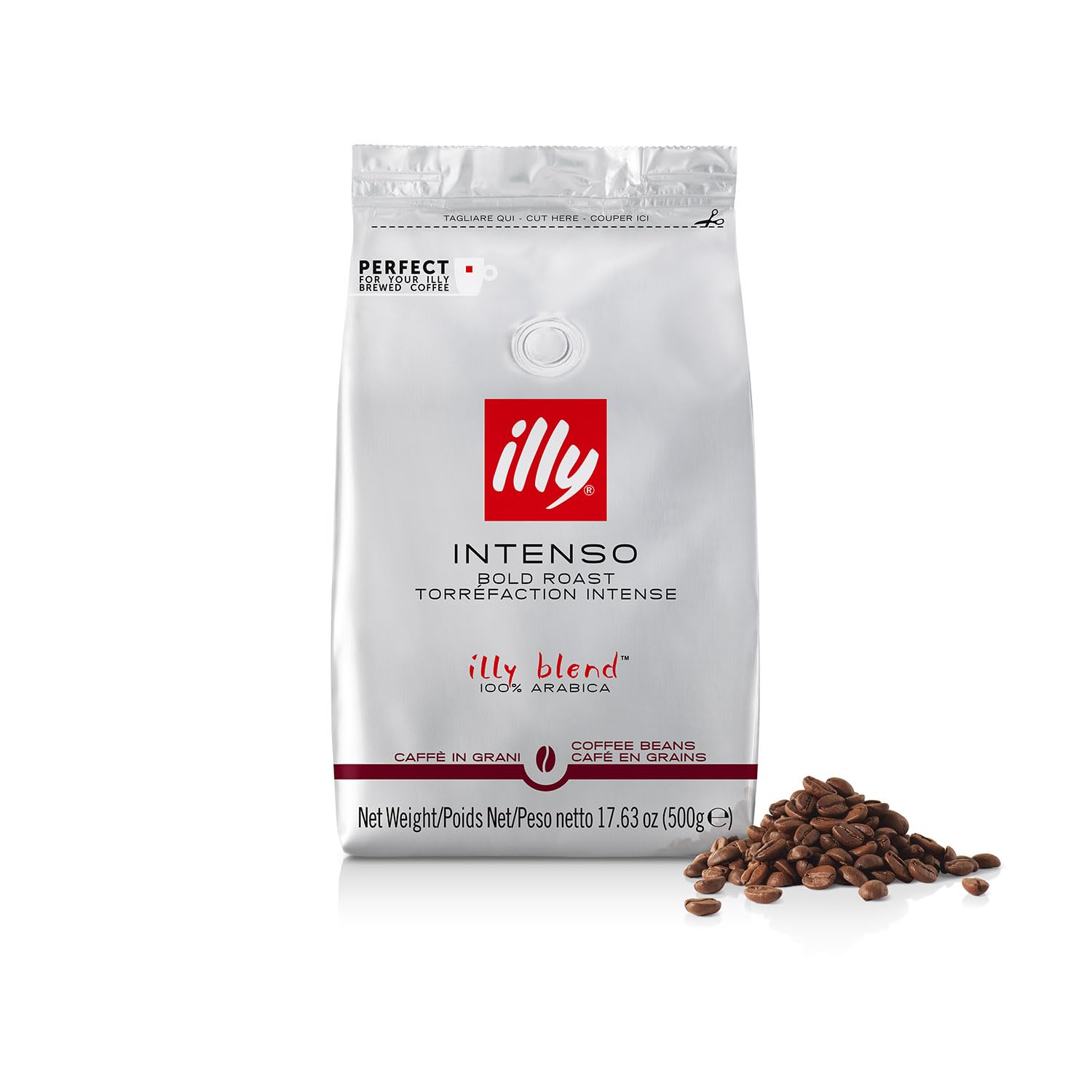 illy Whole Bean Coffee - Perfectly Roasted – Intenso Dark Roast - Warm Notes of Cocoa & Dried Fruit…