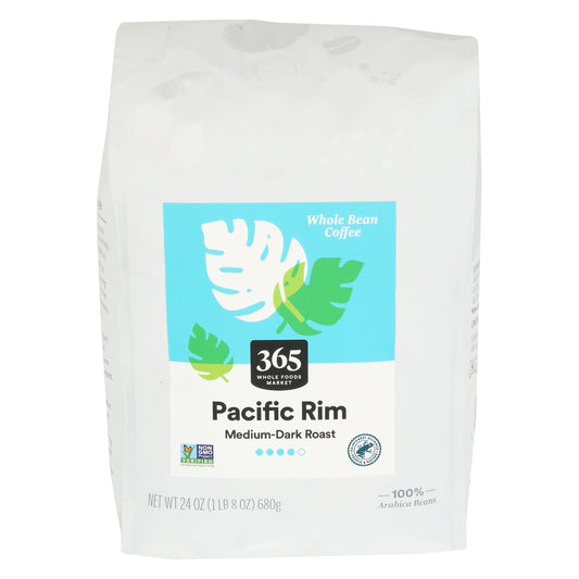 365 by Whole Foods Market, Pacific Rim Whole Bean Coffee, Medium-Dark Roast, 24 Ounce